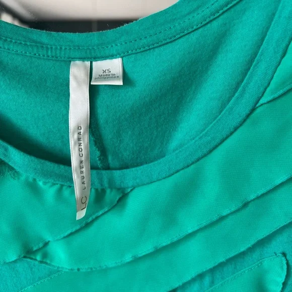LC Lauren Conrad Teal Layered Tank Top - Picture 2 of 5